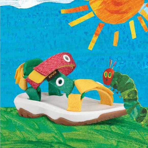 TEVA X ERIC CARLE kids sandals Size 3 Youth - Picture 6 of 6